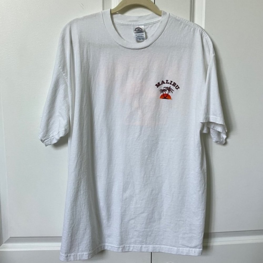 Delta Malibu Rum White Neon Graphic Crewneck Tshirt